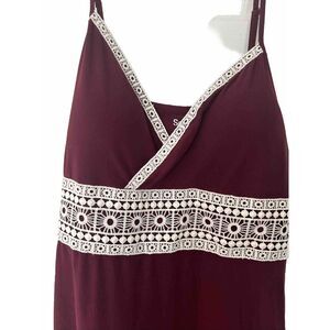 Brand New So Kohl's‎ Maroon 651 China Silk Dress XXL Women's Crochet Dress New